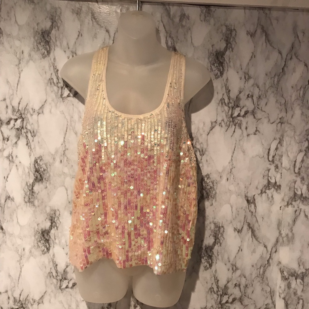 NWT TOPSHOP SPARKLE RACERBACK TANK